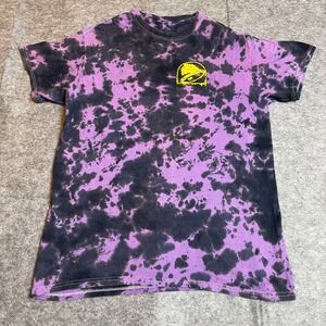Taco Bell Tie Dye Graphic T-Shirt Purple Black Psychedelic Mens Small